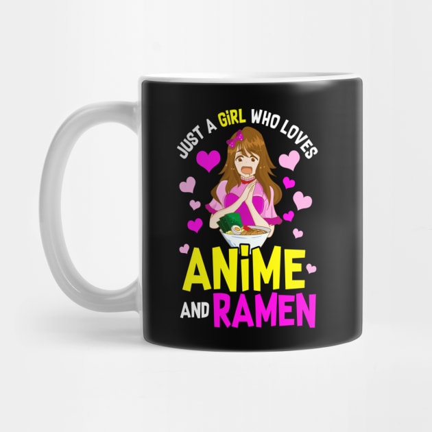 Just A Girl Who Loves Anime And Ramen Funny Foodie by theperfectpresents